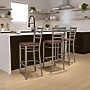 Flash Furniture HERCULES Series Traditional Metal Ladder Back Restaurant Barstool, Clear Coat/Cherry Wood (XUDG697CBARCHW)~#|#~sp137301279_sc7