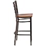 Flash Furniture HERCULES Series Traditional Metal Ladder Back Restaurant Barstool, Clear Coat/Cherry Wood (XUDG697CBARCHW)~#|#~sp137301286_sc7