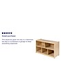 Flash Furniture 24"H x 36"L Wooden 5 Section School Classroom Storage Cabinet, Natural (MKSTRG004)~#|#~sp137301783_sc7