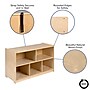 Flash Furniture 24"H x 36"L Wooden 5 Section School Classroom Storage Cabinet, Natural (MKSTRG004)~#|#~sp137301784_sc7