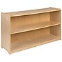 Flash Furniture 30"H x 48"L Wooden 2 Section School Classroom Storage Cabinet, Natural (MKSTRG007)~#|#~sp137393113_sc7