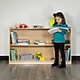Flash Furniture 30"H x 48"L Wooden 2 Section School Classroom Storage Cabinet, Natural (MKSTRG007)~#|#~sp137393116_sc7
