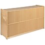 Flash Furniture 30"H x 48"L Wooden 2 Section School Classroom Storage Cabinet, Natural (MKSTRG007)~#|#~sp137393121_sc7