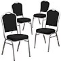 Flash Furniture HERCULES Series Fabric Banquet Stacking Chair, Black/Silver Frame, 4 Pack (4FDC01S11)~#|#~sp137393723_sc7