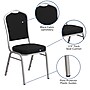 Flash Furniture HERCULES Series Fabric Banquet Stacking Chair, Black/Silver Frame, 4 Pack (4FDC01S11)~#|#~sp137393733_sc7