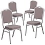 Flash Furniture HERCULES Series Fabric Banquet Stacking Chair, Gray Dot/Silver Frame, 4 Pack (4FDC01S6)~#|#~sp137393767_sc7