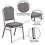 Flash Furniture HERCULES Series Fabric Banquet Stacking Chair, Herringbone/Silver Frame, 4 Pack (4FDC01S12)~#|#~sp137393774_sc7