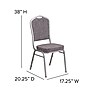 Flash Furniture HERCULES Series Fabric Banquet Stacking Chair, Herringbone/Silver Frame, 4 Pack (4FDC01S12)~#|#~sp137393775_sc7