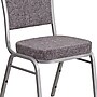 Flash Furniture HERCULES Series Fabric Banquet Stacking Chair, Herringbone/Silver Frame, 4 Pack (4FDC01S12)~#|#~sp137393779_sc7
