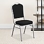 Flash Furniture HERCULES Series Fabric Banquet Stacking Chair, Black/Silver Frame, 4 Pack (4FDC01S11)~#|#~sp137393827_sc7