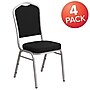 Flash Furniture HERCULES Series Fabric Banquet Stacking Chair, Black/Silver Frame, 4 Pack (4FDC01S11)~#|#~sp137393828_sc7