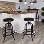 Flash Furniture Rustic LeatherSoft Swivel Barstool, Black (ETBR542230)~#|#~sp137395940_sc7