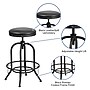 Flash Furniture Rustic LeatherSoft Swivel Barstool, Black (ETBR542230)~#|#~sp137395942_sc7