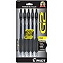 Pilot G2 Retractable Gel Pens, Fine Point, Black Ink, 5/Pack (31078)~#|#~sp137770008_sc7