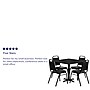 Flash Furniture Carlton 5-Piece Laminate Table and Chair Set, 36" x 36", Black/Black (HDBF1009)~#|#~sp137777180_sc7