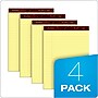 Ampad Gold Fibre Notepads, 8.5" x 11.75", Wide Ruled, Canary, 50 Sheets/Pad, 4 Pads/Pack (TOP20-032R)~#|#~sp137855826_sc7
