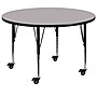 Flash Furniture Wren 42'' Round Mobile Activity Table, Height Adjustable, Gray (XUA42RNDGYTPC)~#|#~sp138376820_sc7