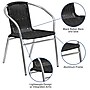 Flash Furniture Lila Aluminum/Rattan Stacking Chair, Black, 4/Pack (4TLH020BK)~#|#~sp138378279_sc7