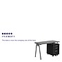 Flash Furniture 47" Glass Glass Computer Desks Black (NANWK021A)~#|#~sp140431519_sc7
