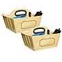 Teacher Created Resources Vinyl Storage Caddy, 9" x 9" x 6", Burlap Design, Pack of 2 (TCR20836-2)~#|#~sp140938682_sc7