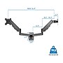 Mount-It! Adjustable Dual Monitor Wall Mount, Up to 32", Black (MI-1766B)~#|#~sp141596598_sc7