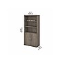 Bush Business Furniture Studio C 73"H 5-Shelf Bookcase with Doors, Modern Hickory Laminated Wood (STC015MH)~#|#~sp143582242_sc7
