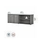 Bush Business Furniture Studio C Low Storage Cabinet with Doors and Shelves, Platinum Gray (SCS160PG)~#|#~sp143680615_sc7