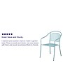 Flash Furniture Indoor-Outdoor Steel Patio Arm Chair with Round Back, Sky Blue (CO-3-SKY-GG)~#|#~sp144472891_sc7