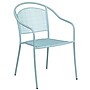 Flash Furniture Indoor-Outdoor Steel Patio Arm Chair with Round Back, Sky Blue (CO-3-SKY-GG)~#|#~sp144472938_sc7