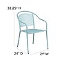Flash Furniture Indoor-Outdoor Steel Patio Arm Chair with Round Back, Sky Blue (CO-3-SKY-GG)~#|#~sp144472944_sc7