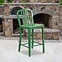 Flash Furniture Colorful Restaurant Counter Height Stool with Back, Green (CH6120024GN)~#|#~sp144473019_sc7
