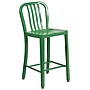 Flash Furniture Colorful Restaurant Counter Height Stool with Back, Green (CH6120024GN)~#|#~sp144473158_sc7