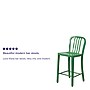 Flash Furniture Colorful Restaurant Counter Height Stool with Back, Green (CH6120024GN)~#|#~sp144473160_sc7