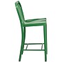 Flash Furniture Colorful Restaurant Counter Height Stool with Back, Green (CH6120024GN)~#|#~sp144473168_sc7