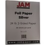 JAM Paper® 2-Sided Foil Colored Paper, 24 lbs., 8.5" x 11", Silver, 50 Sheets/Pack (1683737)~#|#~sp144808687_sc7
