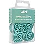 JAM Paper Circular Small Paper Clips, Teal, 50/pack (21832066)~#|#~sp145003457_sc7