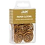 JAM Paper Circular Small Paper Clips, Gold, 2 Packs of 50 (21832062B)~#|#~sp145003462_sc7