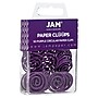 JAM Paper Colored Circular Paper Clips, Round Paperclips, Purple, 2 Packs of 50 (2187137B)~#|#~sp145003468_sc7