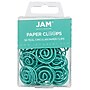 JAM Paper Circular Small Paper Clips, Teal, 50/pack (21832066)~#|#~sp145003486_sc7