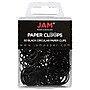JAM Paper Colored Circular Paper Clips, Round Paperclips, Black, 2 Packs of 50 (2187133B)~#|#~sp145003501_sc7