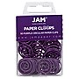 JAM Paper Colored Circular Paper Clips, Round Paperclips, Purple, 2 Packs of 50 (2187137B)~#|#~sp145003511_sc7