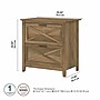 Bush Furniture Key West 2-Drawer Lateral File Cabinet, Letter/Legal, Reclaimed Pine, 30" (KWF130RCP-03)~#|#~sp147387245_sc7
