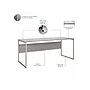 Bush Business Furniture Hybrid 72"W Computer Table Desk with Metal Legs, Platinum Gray (HYD373PG)~#|#~sp147608265_sc7
