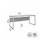 Bush Business Furniture Hybrid 72"W Computer Table Desk with Metal Legs, Platinum Gray (HYD373PG)~#|#~sp147608266_sc7