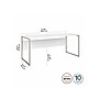 Bush Business Furniture Hybrid 72"W Computer Table Desk with Metal Legs, White (HYD373WH)~#|#~sp147608285_sc7
