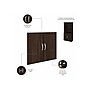Bush Business Furniture Hybrid 73"H 5-Shelf Bookcase with Doors, Black Walnut Laminated Wood (HYB024BW)~#|#~sp147696166_sc7