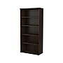 Bush Business Furniture Hybrid 73"H 5-Shelf Bookcase with Adjustable Shelves, Black Walnut Laminated Wood (HYB136BW-Z)~#|#~sp147696173_sc7