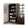 Bush Business Furniture Hybrid 73"H 5-Shelf Bookcase with Adjustable Shelves, Black Walnut Laminated Wood (HYB136BW-Z)~#|#~sp147696174_sc7