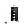 Bush Business Furniture Hybrid 73"H 5-Shelf Bookcase with Adjustable Shelves, Black Walnut Laminated Wood (HYB136BW-Z)~#|#~sp147696176_sc7