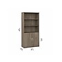 Bush Business Furniture Hybrid 73"H 5-Shelf Bookcase with Doors, Modern Hickory Laminated Wood (HYB024MH)~#|#~sp147696184_sc7